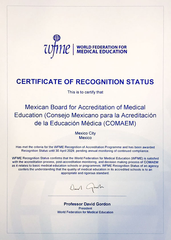 certificado COMAEM
